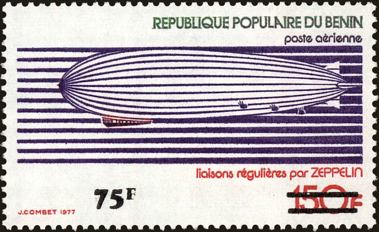 Front view of Benin C316 collectors stamp