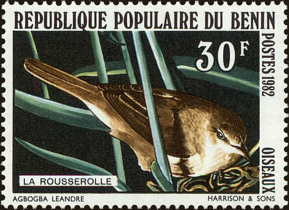 Front view of Benin 529 collectors stamp