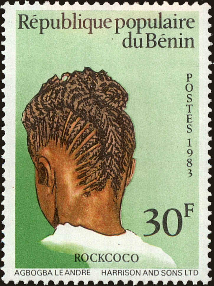 Front view of Benin 554 collectors stamp