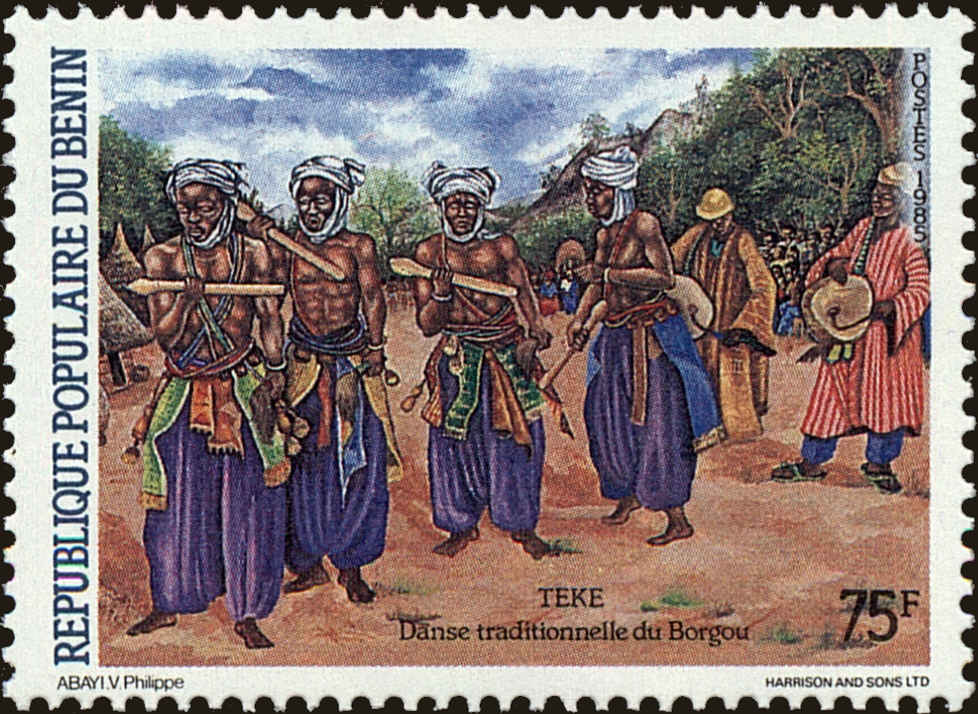Front view of Benin 597 collectors stamp