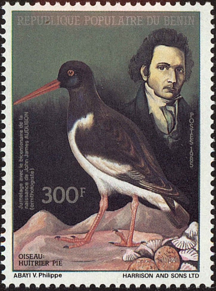 Front view of Benin 608 collectors stamp