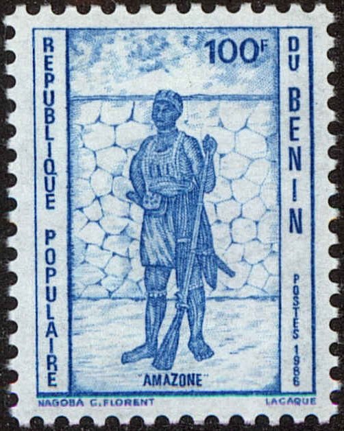 Front view of Benin 622 collectors stamp
