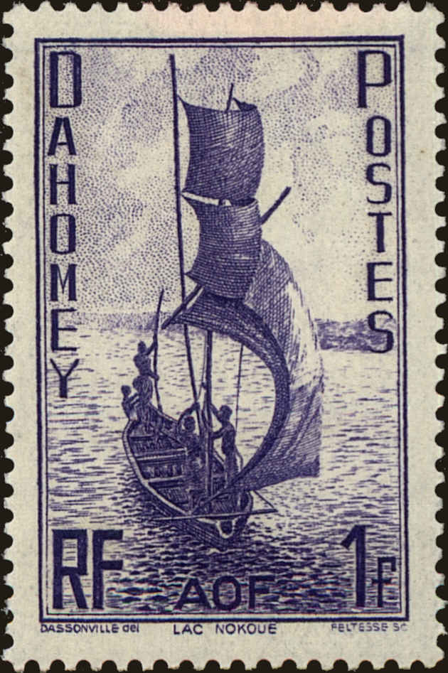 Front view of Dahomey 125 collectors stamp
