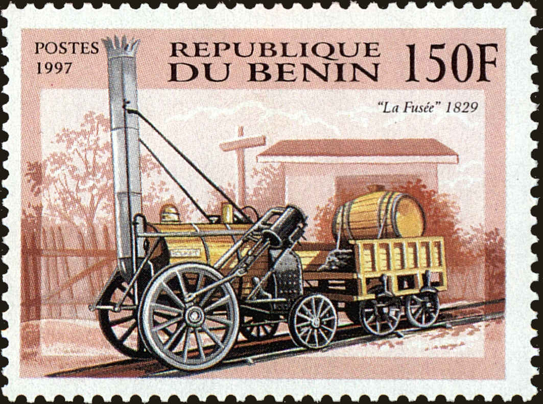 Front view of Benin 1023 collectors stamp