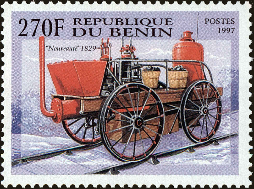 Front view of Benin 1025 collectors stamp