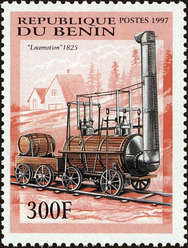 Front view of Benin 1026 collectors stamp