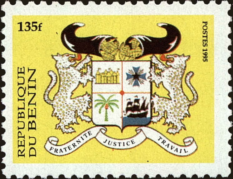 Front view of Benin 793A collectors stamp