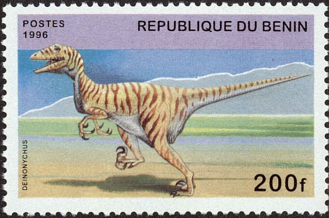 Front view of Benin 889 collectors stamp