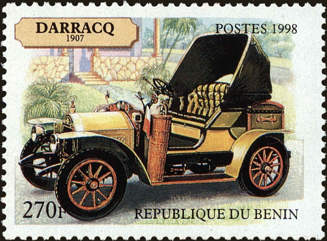 Front view of Benin 1104 collectors stamp