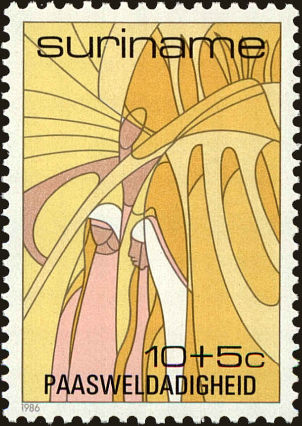 Front view of Surinam B337 collectors stamp