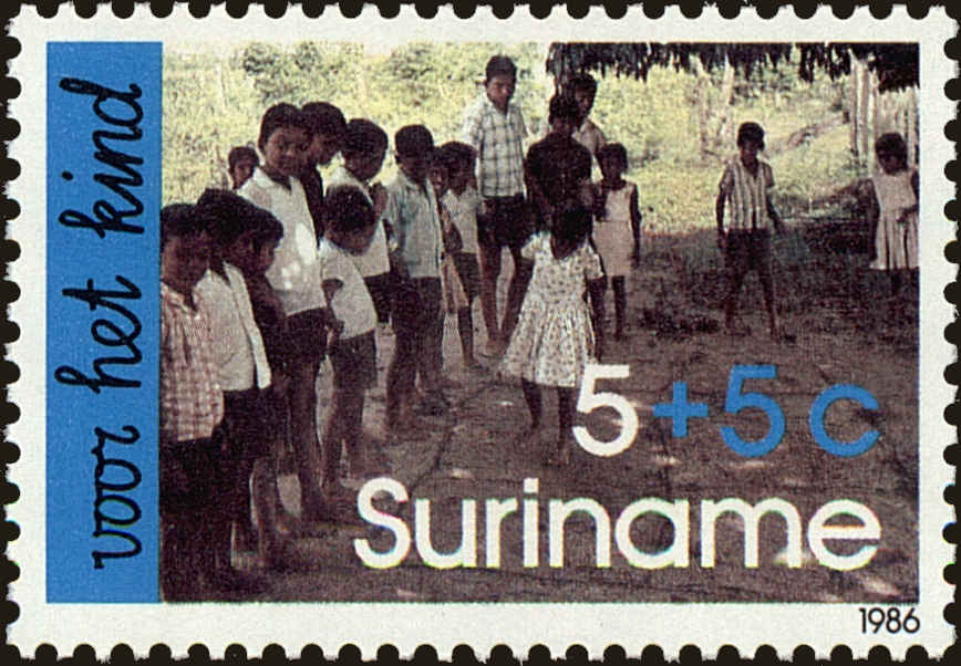 Front view of Surinam B346 collectors stamp