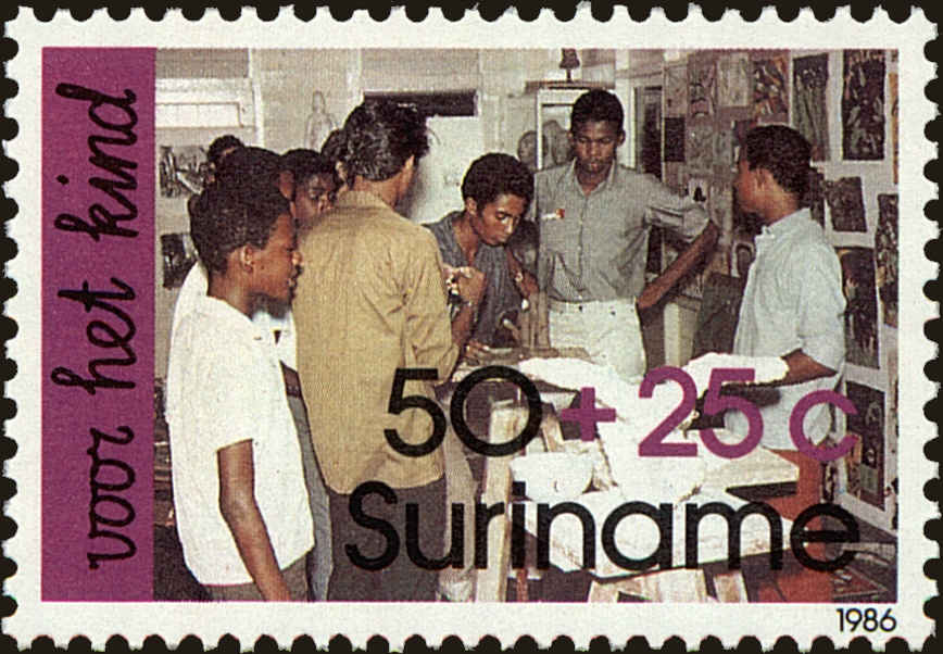 Front view of Surinam B349 collectors stamp