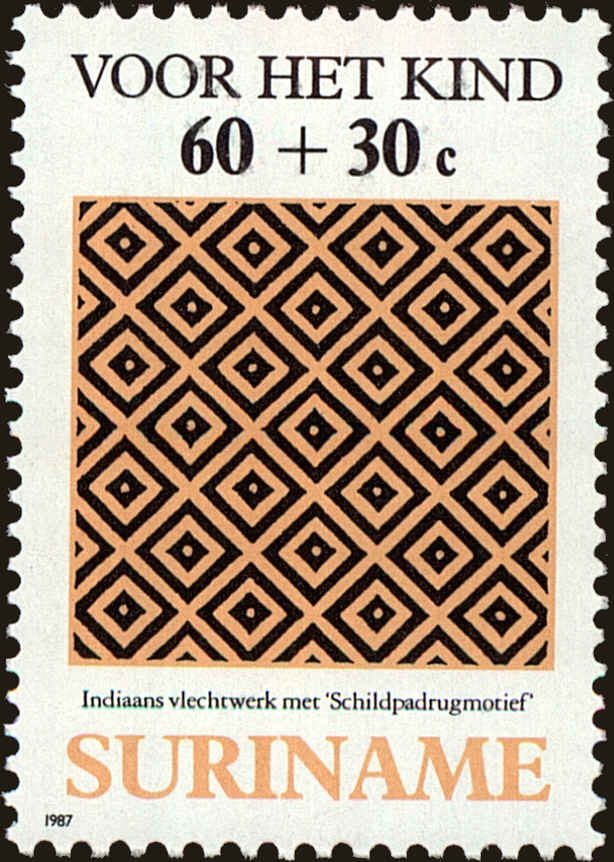 Front view of Surinam B361 collectors stamp