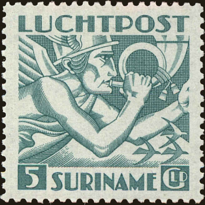 Front view of Surinam C18 collectors stamp