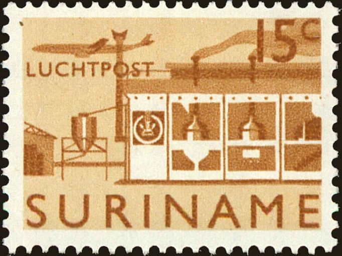 Front view of Surinam C31 collectors stamp