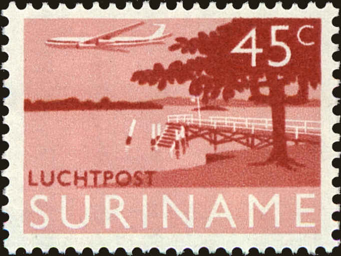 Front view of Surinam C37 collectors stamp