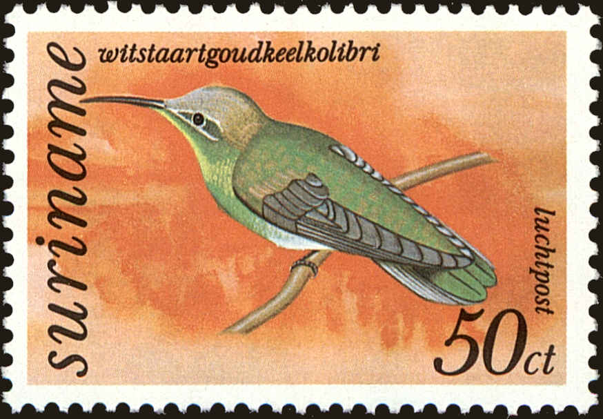 Front view of Surinam C63 collectors stamp