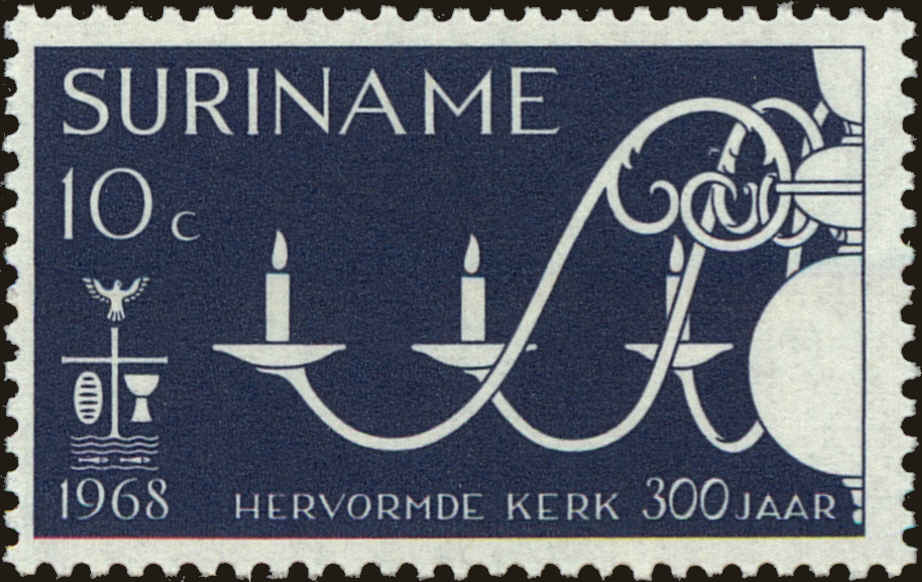 Front view of Surinam 354 collectors stamp