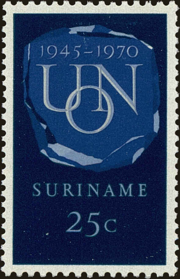 Front view of Surinam 374 collectors stamp