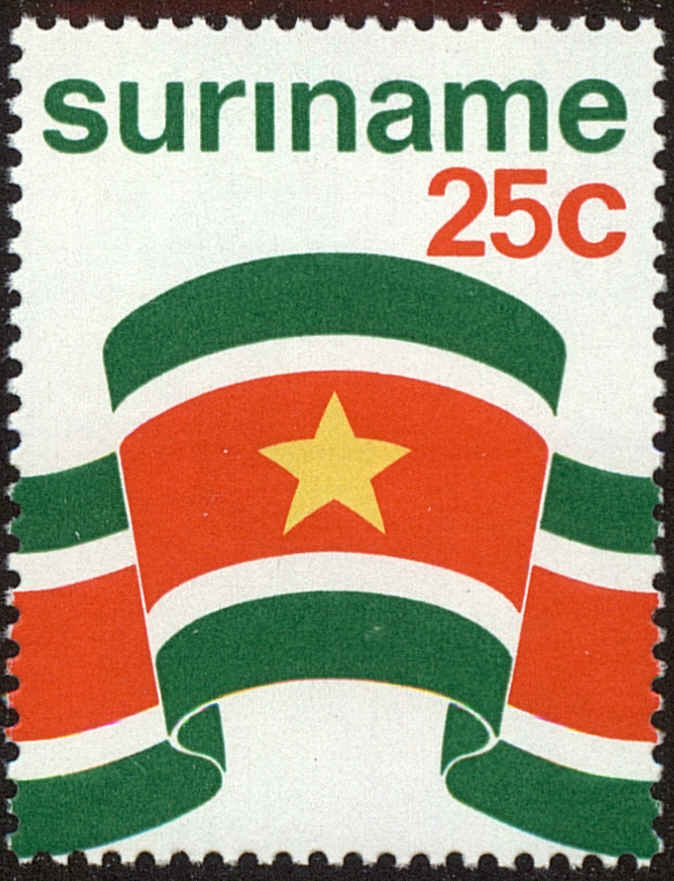 Front view of Surinam 445 collectors stamp