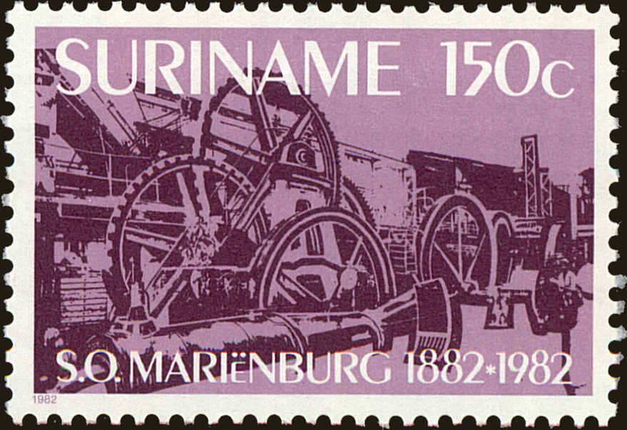Front view of Surinam 609 collectors stamp