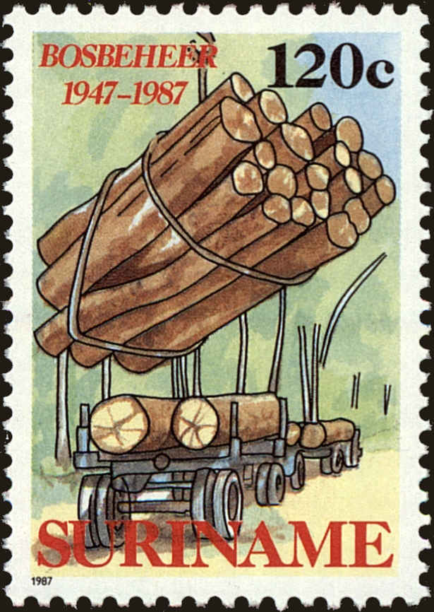 Front view of Surinam 767 collectors stamp