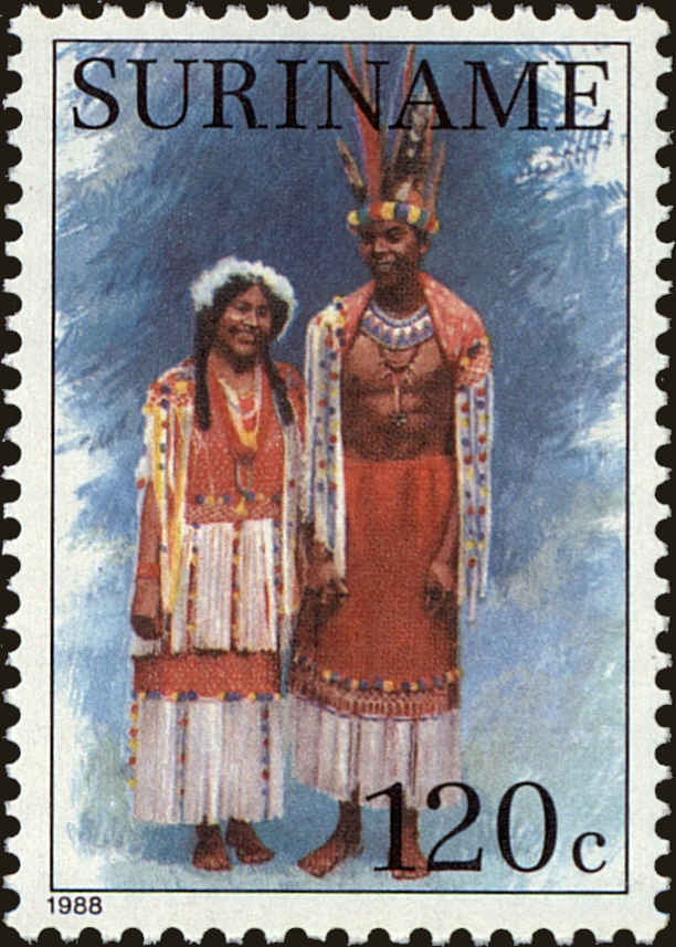 Front view of Surinam 805 collectors stamp