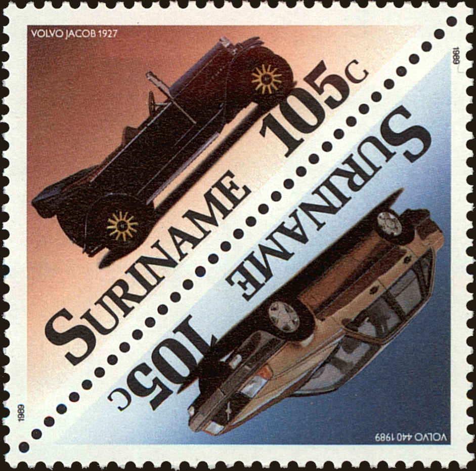 Front view of Surinam 838a collectors stamp