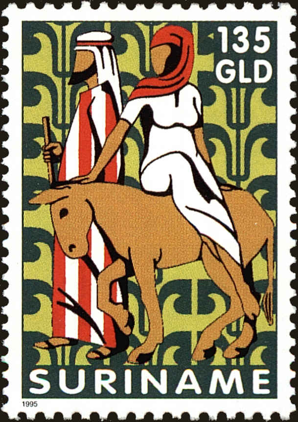 Front view of Surinam 1023 collectors stamp