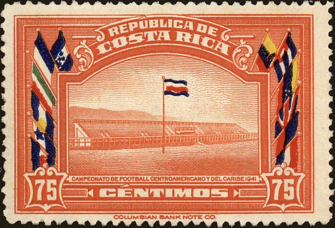 Front view of Costa Rica 207 collectors stamp