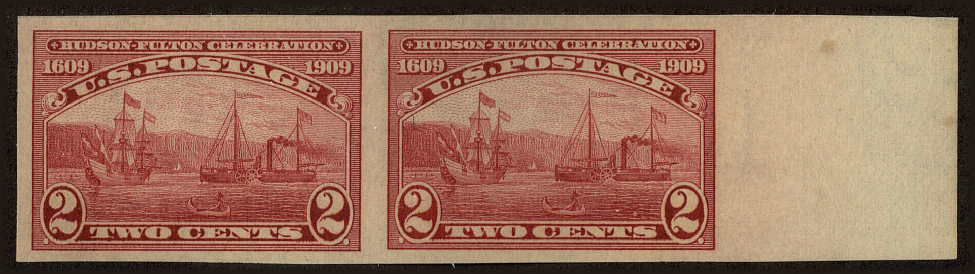 Front view of United States 373 collectors stamp