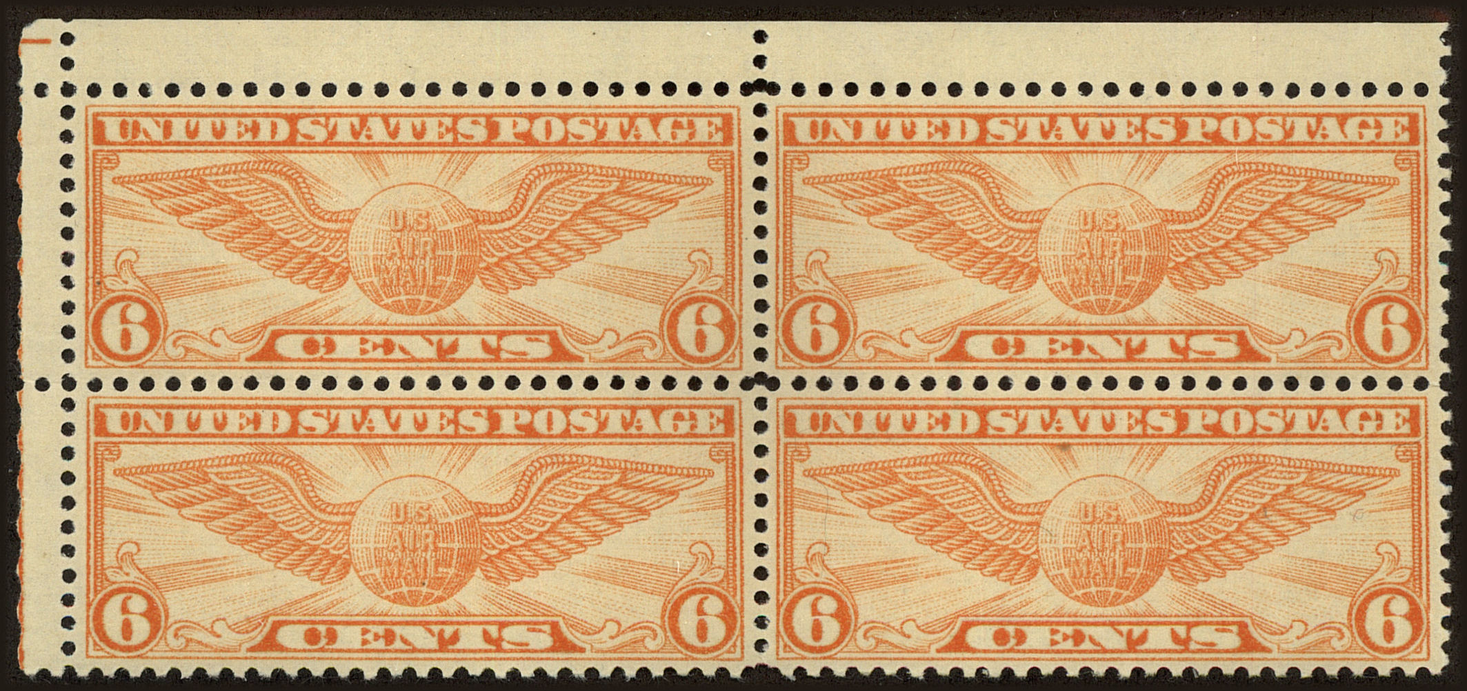 Front view of United States C19 collectors stamp