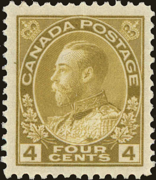 Front view of Canada 110d collectors stamp