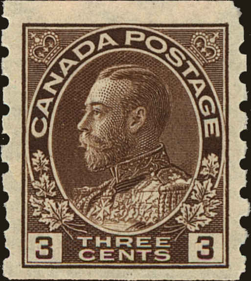 Front view of Canada 129 collectors stamp