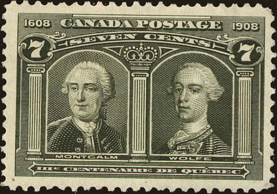 Front view of Canada 100 collectors stamp