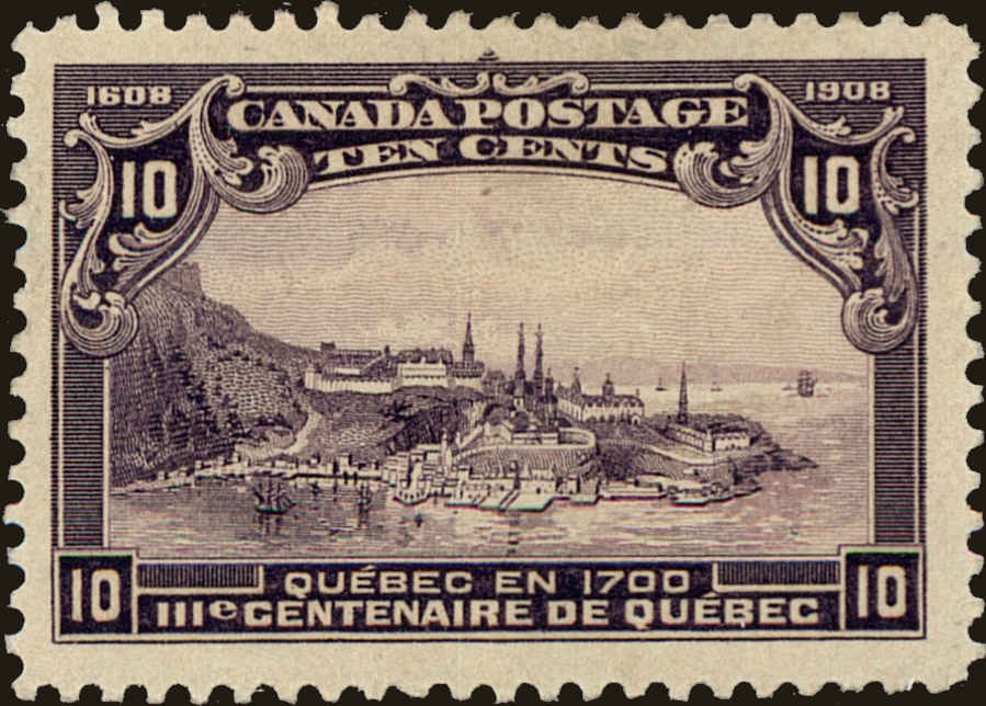 Front view of Canada 101 collectors stamp