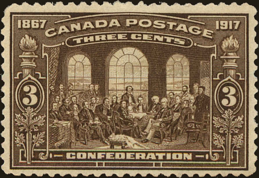 Front view of Canada 135 collectors stamp