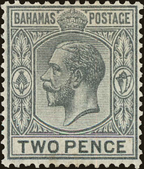 Front view of Bahamas 50A collectors stamp