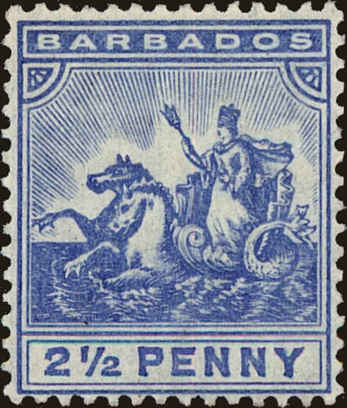 Front view of Barbados 96 collectors stamp