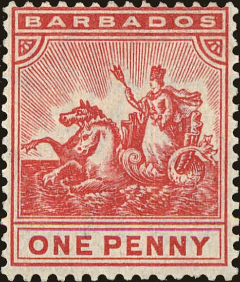 Front view of Barbados 94 collectors stamp