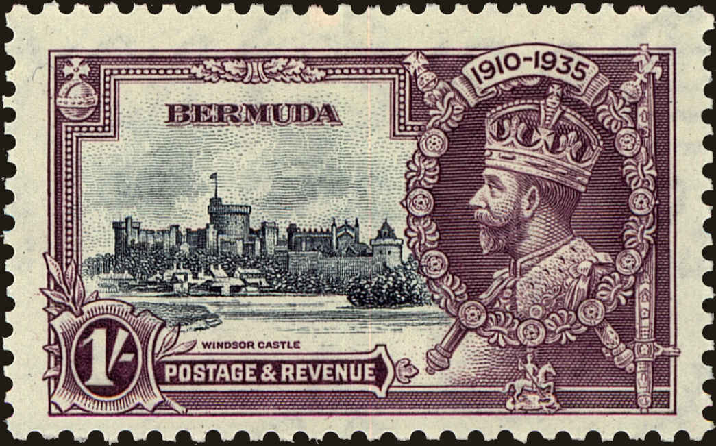 Front view of Bermuda 103 collectors stamp