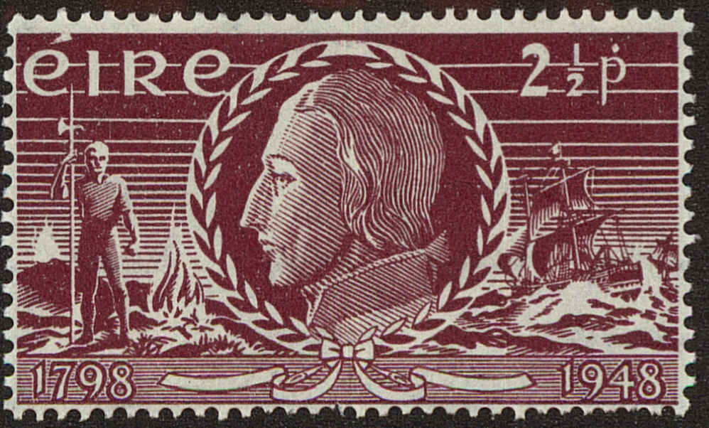 Front view of Ireland 135 collectors stamp