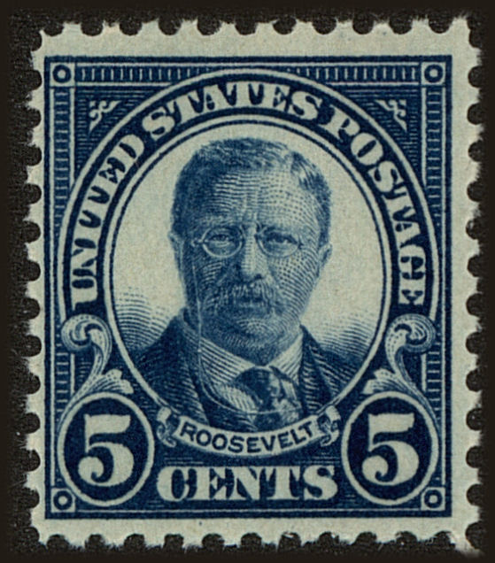 Front view of United States 557 collectors stamp