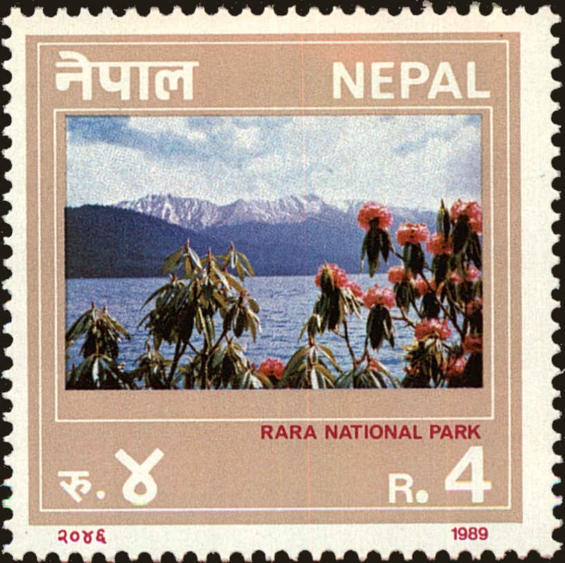 Front view of Nepal 476 collectors stamp