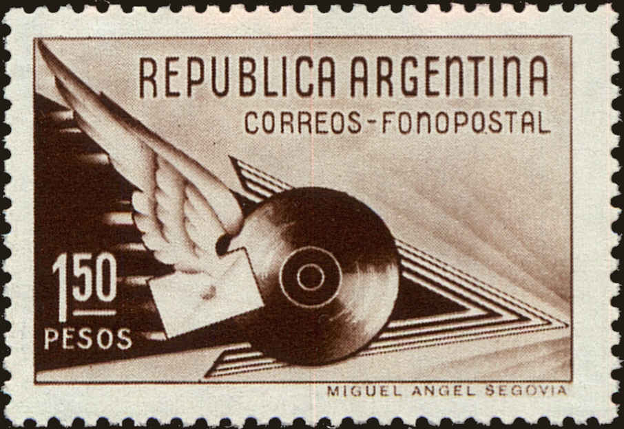 Front view of Argentina 472 collectors stamp