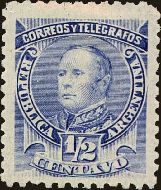 Front view of Argentina 68 collectors stamp