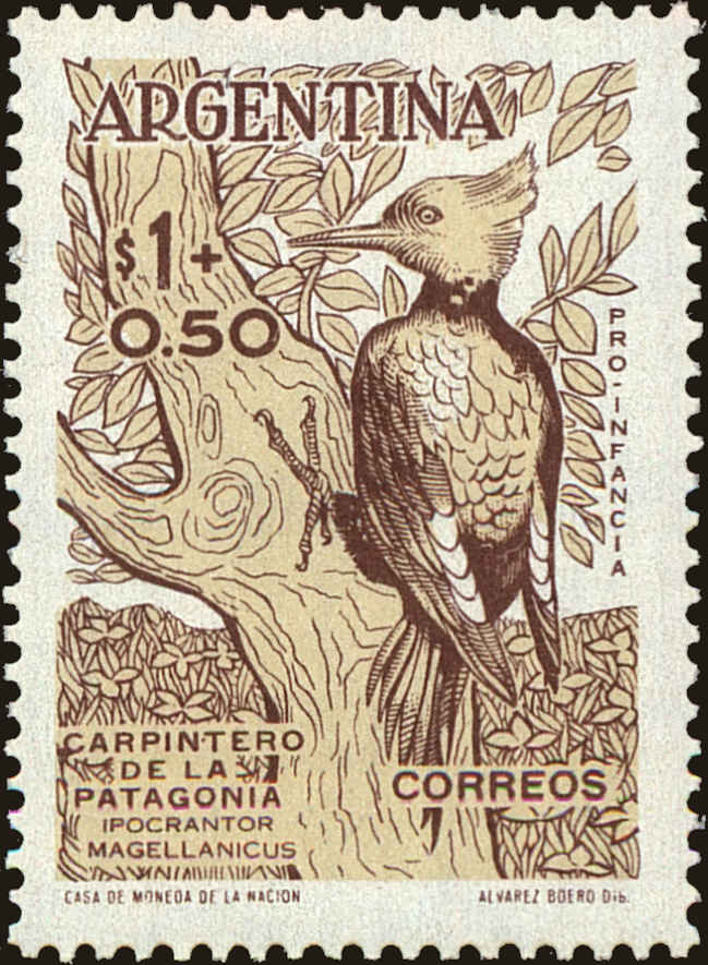 Front view of Argentina B24 collectors stamp