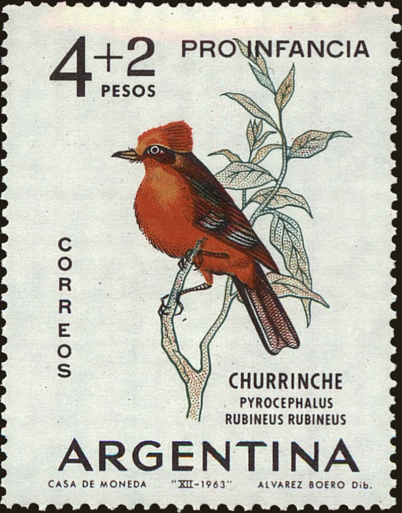 Front view of Argentina B44 collectors stamp