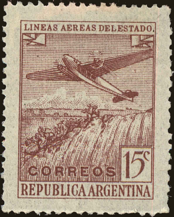 Front view of Argentina C45 collectors stamp