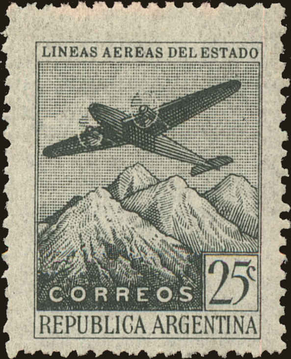 Front view of Argentina C46 collectors stamp